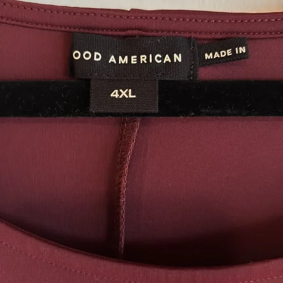 Good American, 4X nylon spandex maxi dress in Burgundy. Sleeveless back slip. - Picture 6 of 7